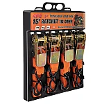 Set 4 chingi ancorare cu clichet 1" x 4.5 m max 400 kg