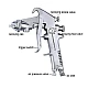 Pistol de vopsit cu presiune F75 300ml cupa deasupra