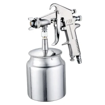 Pistol de vopsit F75 cu aer comprimat cupa dedesubt Pistol de vopsit F75 cu aer comprimat cupa dedesubt