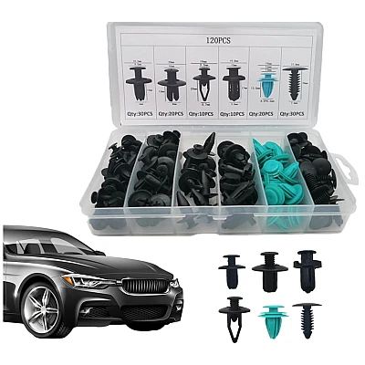 Set Clipsuri Auto Universale 100 Piese de Fixare Set Clipsuri Auto Universale 100 Piese de Fixare
