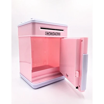 Pusculita pentru copii cu functie ATM cod pin si seif Roz/Alb Peppa Pig Pusculita pentru copii cu functie ATM cod pin si seif Roz/Alb Peppa Pig