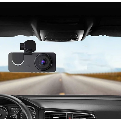 Camera tripla auto DVR 2 Full HD inregistrare automata Camera tripla auto DVR 2 Full HD inregistrare automata