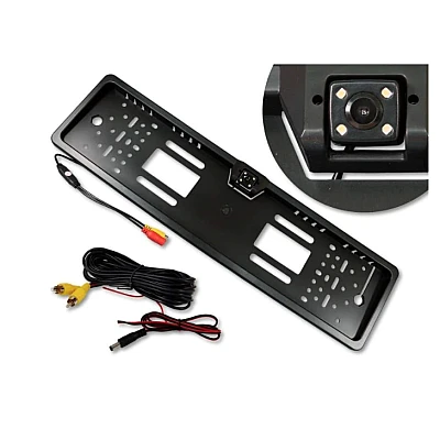 Suport pentru numar auto cu camera video marsarier incorporata Suport pentru numar auto cu camera video marsarier incorporata