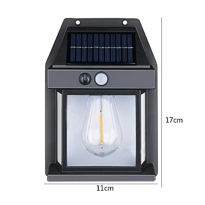 Lampa Led solara CB 888 cu senzor de lumina pentru perete putere 3W Negru Lampa Led solara CB 888 cu senzor de lumina pentru perete putere 3W Negru