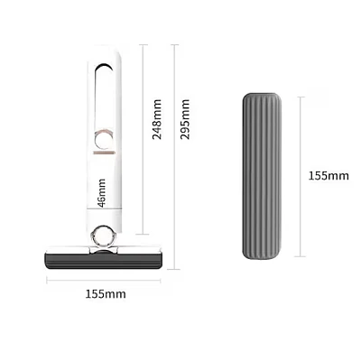 Mini mop portabil cu sistem autostoarcere pentru suprafete si geamuri Mini mop portabil cu sistem autostoarcere pentru suprafete si geamuri