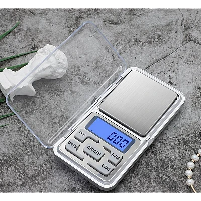 Mini cantar electronic pentru bijuterii 200g/0.01g Argintiu Mini cantar electronic pentru bijuterii 200g/0.01g Argintiu