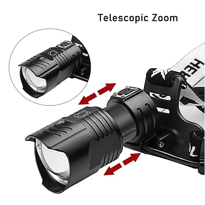 Lanternă de cap MMC T28 LED P90 cu Zoom 30W Lanternă de cap MMC T28 LED P90 cu Zoom 30W