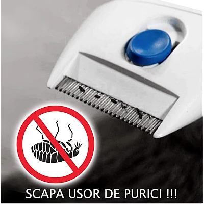 Pieptene de purici pentru caini si pisici Pieptene de purici pentru caini si pisici