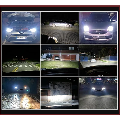 Set de 2 becuri led auto V68 H7 pentru camion 24V putere 45W temperatura 6000K 8000lm