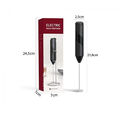 Mixer spuma de lapte negru cu stand vertical ideal pentru cappuccino Mixer spuma de lapte negru cu stand vertical ideal pentru cappuccino