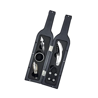 Set cadou in forma de STICLA cu 5 accesorii pentru vin cu 6 piese 32 cm LY Set cadou in forma de STICLA cu 5 accesorii pentru vin cu 6 piese 32 cm LY