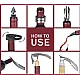 Set cadou in forma de STICLA cu 5 accesorii pentru vin cu 6 piese 32 cm LY Set cadou in forma de STICLA cu 5 accesorii pentru vin cu 6 piese 32 cm LY