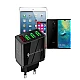 Incarcator PRIZA 3 USB cu DISPLAY LED Inteligent negru Adaptor 220V Incarcator PRIZA 3 USB cu DISPLAY LED Inteligent negru Adaptor 220V