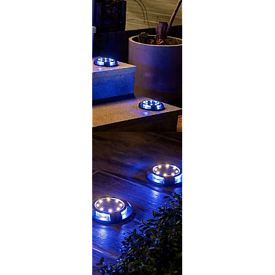 Set 4 lampi solare pentru curte cu picioruse detasabile si led lateral Set 4 lampi solare pentru curte cu picioruse detasabile si led lateral