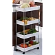 Suport depozitare cu 4 rafturi tip carucior modular pentru baie sau bucatarie Suport depozitare cu 4 rafturi tip carucior modular pentru baie sau bucatarie