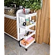 Suport depozitare cu 4 rafturi tip carucior modular pentru baie sau bucatarie Suport depozitare cu 4 rafturi tip carucior modular pentru baie sau bucatarie