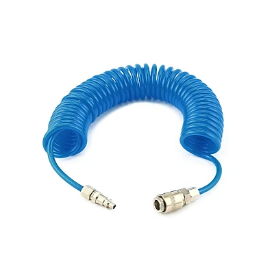 Set pistol de suflat aer furtun spirala de 5 m T de conectare camion Set pistol de suflat aer furtun spirala de 5 m T de conectare camion