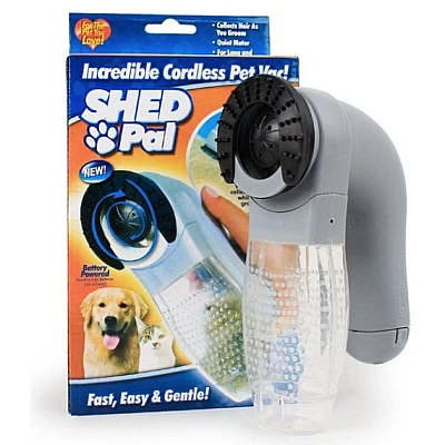 Perie electrica ShedPAL cu vacuum pentru curatat parul de animale Perie electrica ShedPAL cu vacuum pentru curatat parul de animale