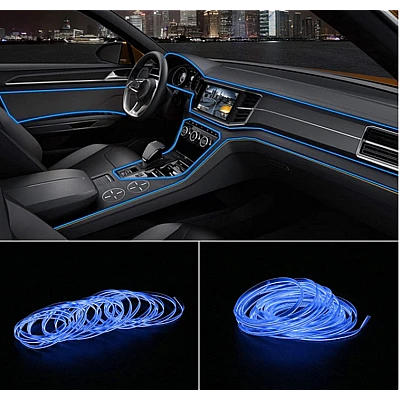 Banda Led Neon Albastra 12V Auto Droser Putere 5w FIR 2 Metri OF Banda Led Neon Albastra 12V Auto Droser Putere 5w FIR 2 Metri OF
