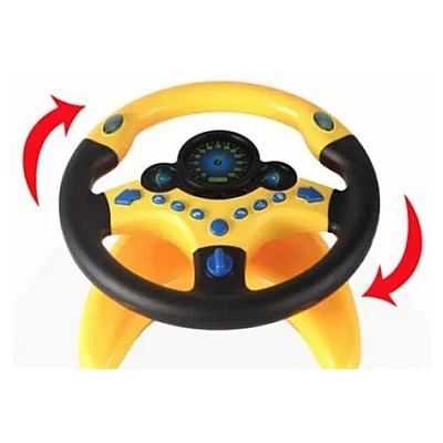 Volan interactiv cu lumini si sunete Learning Simulate Driver galben Volan interactiv cu lumini si sunete Learning Simulate Driver galben