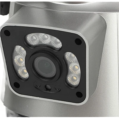 Camera de supraveghere dubla WIFI 8MP exterior/interior Ultra HD 5X zoom comunicare bidirectionala GRI Camera de supraveghere dubla WIFI 8MP exterior/interior Ultra HD 5X zoom comunicare bidirectionala GRI
