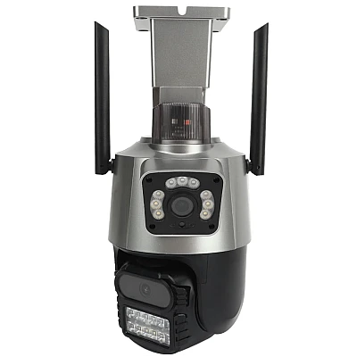 Camera de supraveghere dubla WIFI 8MP exterior/interior Ultra HD 5X zoom comunicare bidirectionala GRI Camera de supraveghere dubla WIFI 8MP exterior/interior Ultra HD 5X zoom comunicare bidirectionala GRI