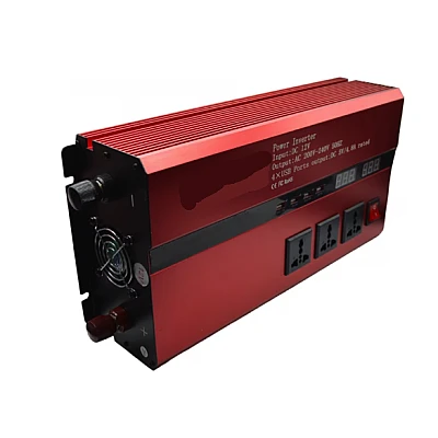 Invertor cu Display Dublu 5000W 12-220V Port-uri USB Priza ROSU Invertor cu Display Dublu 5000W 12-220V Port-uri USB Priza ROSU