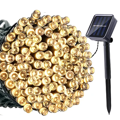 Instalatie Solara ALB CALD 1500 3 lungime 10 Metri cu 100 LED Instalatie Solara ALB CALD 1500 3 lungime 10 Metri cu 100 LED