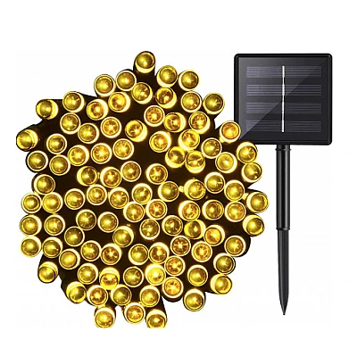 Instalatie Solara ALB CALD 1500 3 lungime 10 Metri cu 100 LED Instalatie Solara ALB CALD 1500 3 lungime 10 Metri cu 100 LED