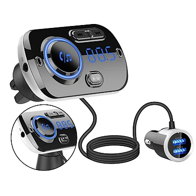 Modulator auto FM BC49BQ Bluetooth 5.0 Fast Charge 3.0 Handsfree Car Kit Modulator auto FM BC49BQ Bluetooth 5.0 Fast Charge 3.0 Handsfree Car Kit