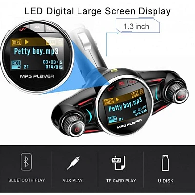 Modulator Transmitator FM Auto BT08 Bluetooth 5.0 EDR A2DP Modulator Transmitator FM Auto BT08 Bluetooth 5.0 EDR A2DP
