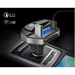 Kit modulator V6 MP3 cu Casca Handsfree Bluetooth Kit modulator V6 MP3 cu Casca Handsfree Bluetooth