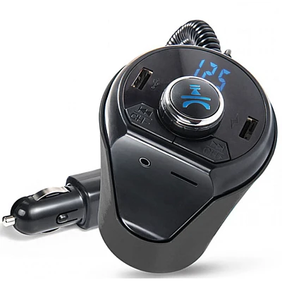 Modulator auto BX6 Bluetooth FM USB Negru Modulator auto BX6 Bluetooth FM USB Negru