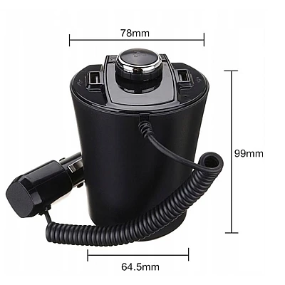 Modulator auto BX6 Bluetooth FM USB Negru Modulator auto BX6 Bluetooth FM USB Negru