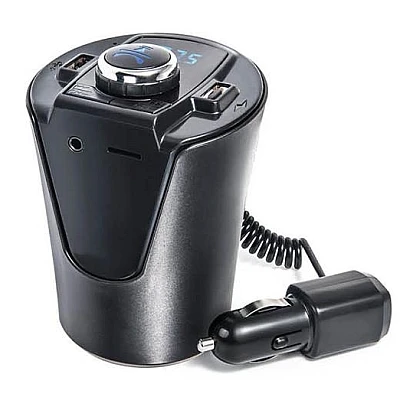 Modulator auto BX6 Bluetooth FM USB Negru Modulator auto BX6 Bluetooth FM USB Negru