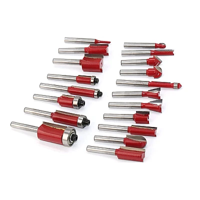 Set 35 Freze pentru lemn geanta aluminiu diametru 6 mm Set 35 Freze pentru lemn geanta aluminiu diametru 6 mm