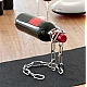 Suport sticla de vin in forma de lant ARGINTIU
