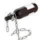 Suport sticla de vin in forma de lant ARGINTIU
