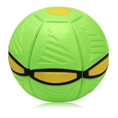 Minge interactiva Blast Ball in forma de Disc cu lumini VERDE