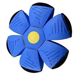 Minge interactiva Blast Ball in forma de Disc cu lumini ALBASTRA