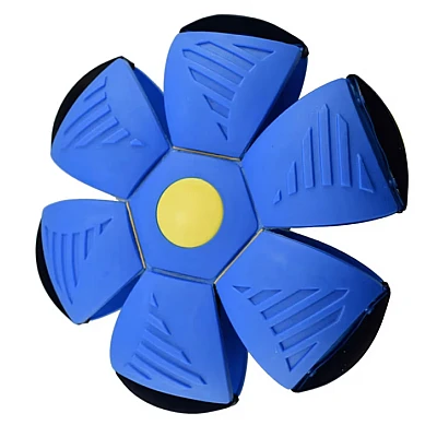 Minge interactiva Blast Ball in forma de Disc cu lumini ALBASTRA