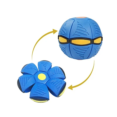 Minge interactiva Blast Ball in forma de Disc cu lumini ALBASTRA