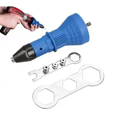 Adaptor de bormasina pentru nituit albastru Adaptor de bormasina pentru nituit albastru