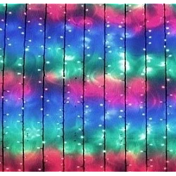 Instalatie 7070C Multicolor 240 LED Perdea 6x1m Exterior Fir Negru Gros Interconectabil IP65