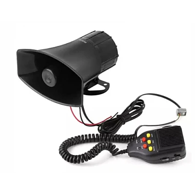 Sirena auto 5 melodii ES 500 cu microfon si functie de inregistrare 12V 100W Sirena auto 5 melodii ES 500 cu microfon si functie de inregistrare 12V 100W
