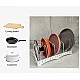 Organizator cu 4 compartimente pentru tigai/capace Organizator cu 4 compartimente pentru tigai/capace