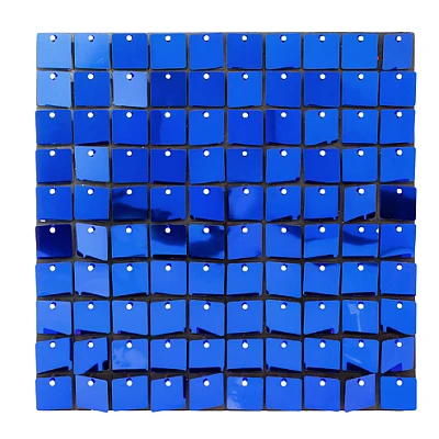 Panou decorativ model patrat cu paiete ALBASTRU 30 x 30 cm