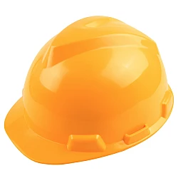 Casca de protectie din plastic galbena