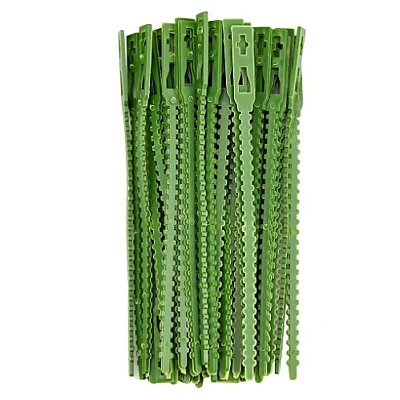 Set 30 coliere verzi din plastic pentru prindere plante gradina Set 30 coliere verzi din plastic pentru prindere plante gradina