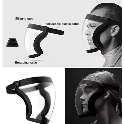 Masca tip viziera cu filtru PM2.5 tip full face Masca tip viziera cu filtru PM2.5 tip full face